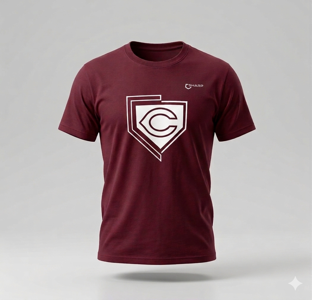 CCA Baseball T-Shirt - Maroon