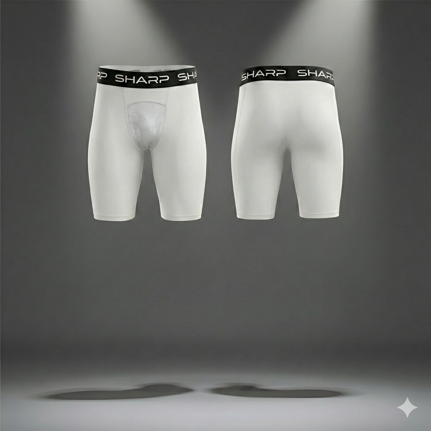 Adult Compression Shorts - White