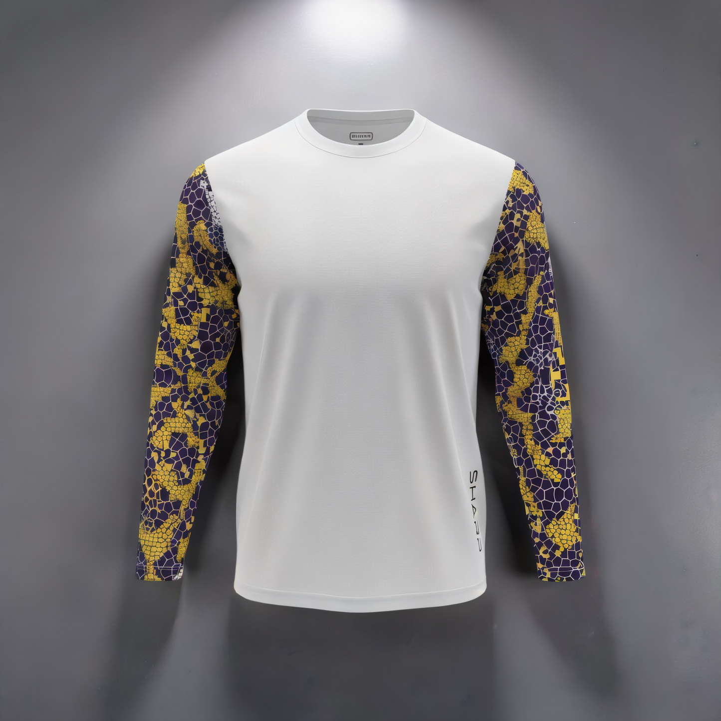 Purple & Gold Camo No Hood Zip Shirt