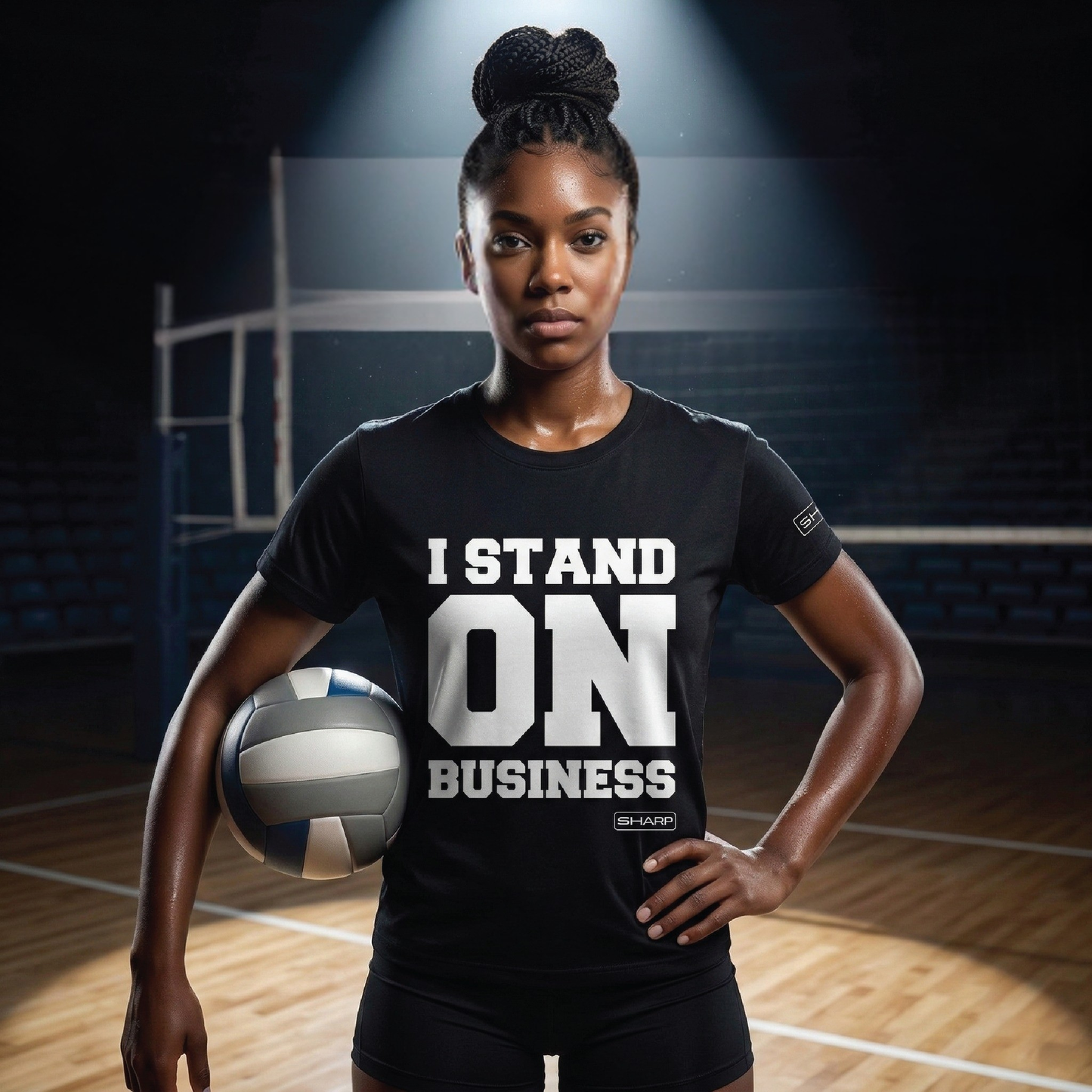 I Stand on Business Black with White T-Shirt - Adult