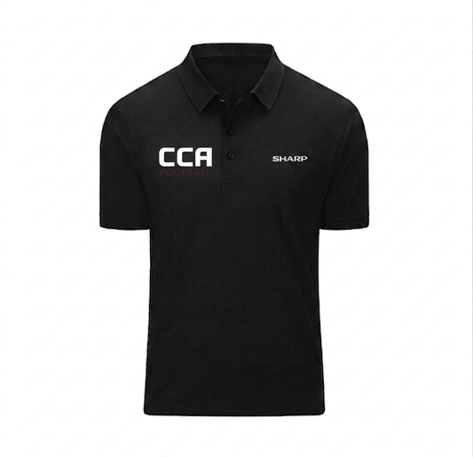 CCA Performance Polo Shirt Football - Black