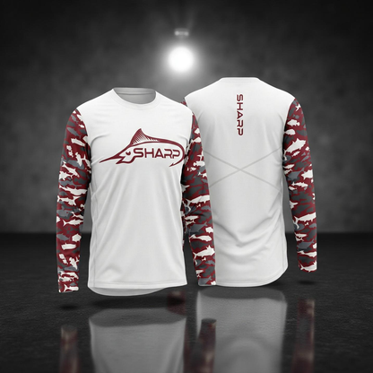 Burgundy No Hood Fishing Shirt