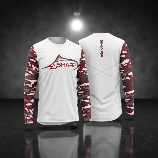 Burgundy No Hood Fishing Shirt
