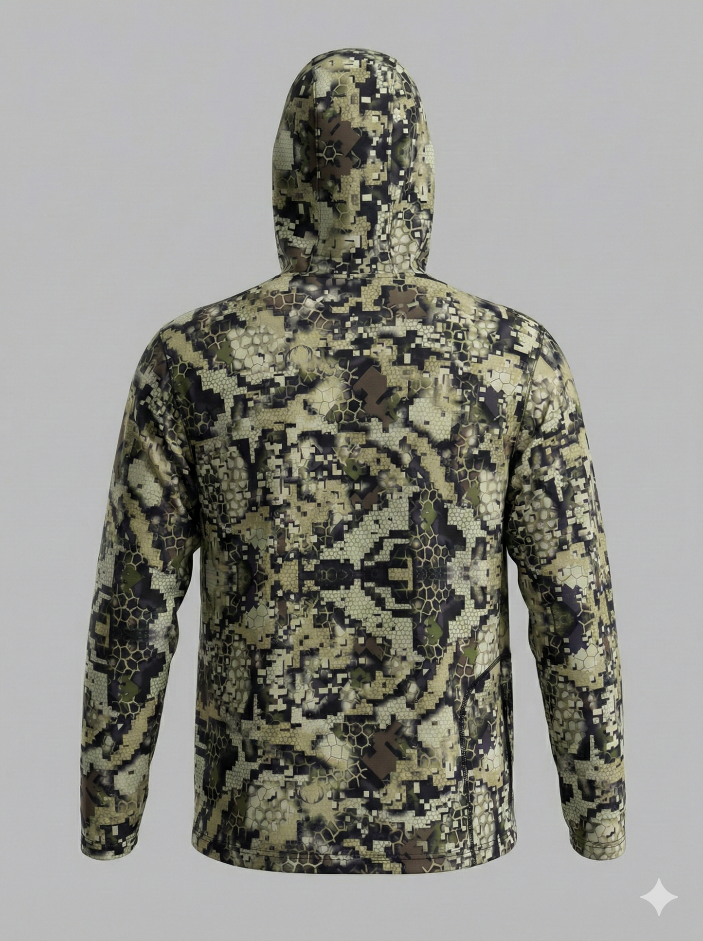 Hunter Camo Hooded Shirt With Zip Pockets