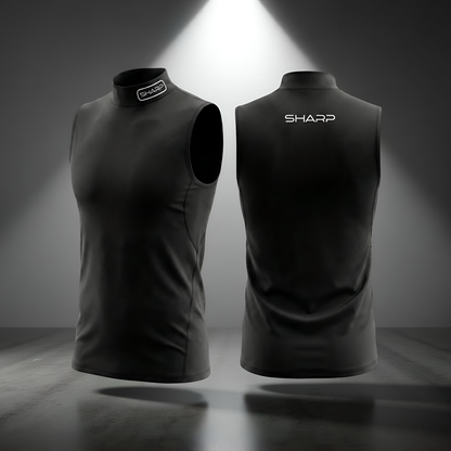 Adult Sleeveless Mock Neck Compression - Black