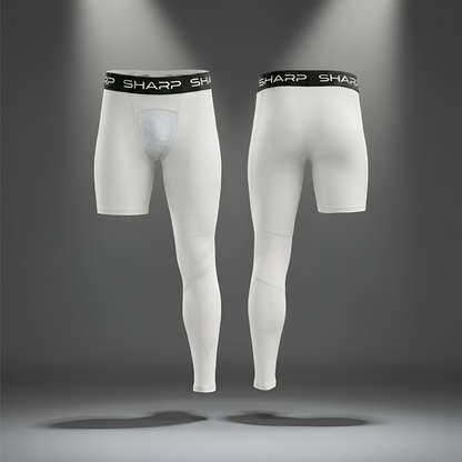 Adult 1 Leg Compression Pants - White