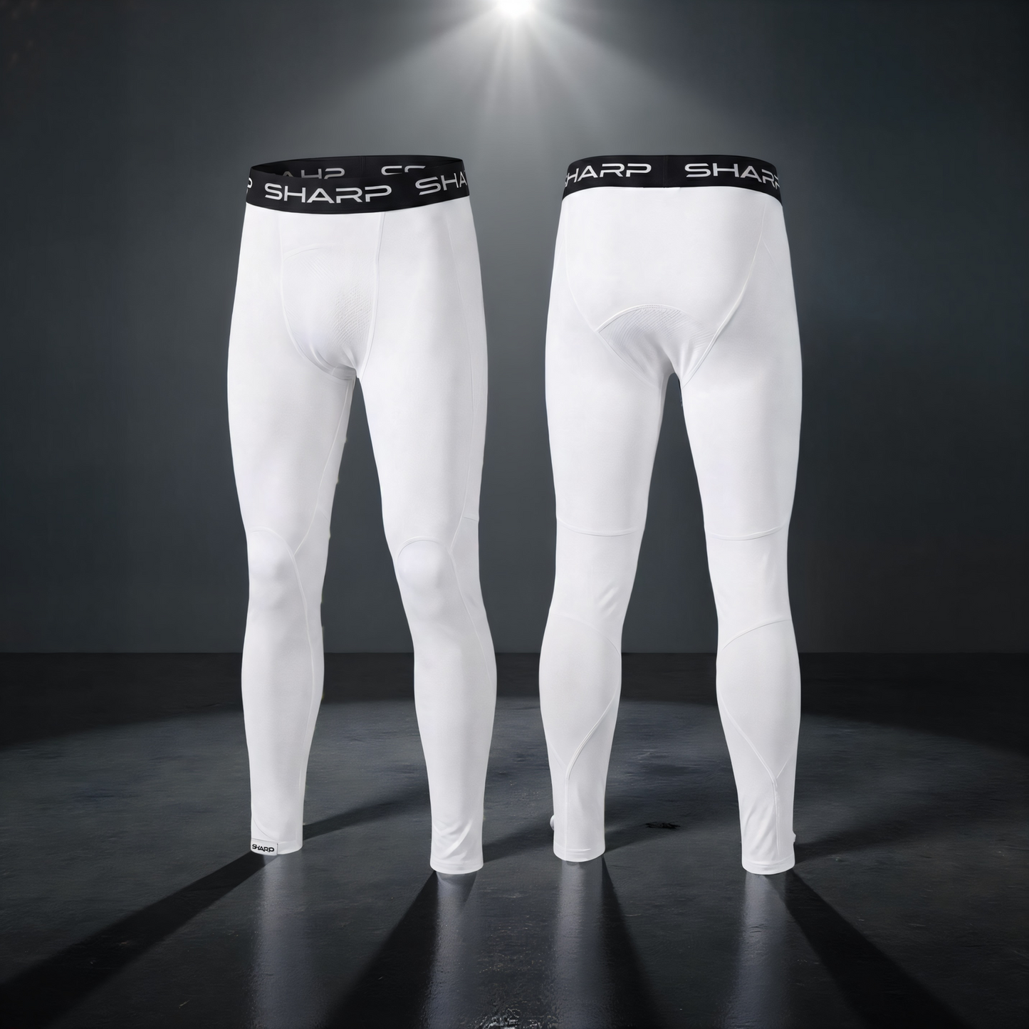 Youth Full Leg Compression Pants - White