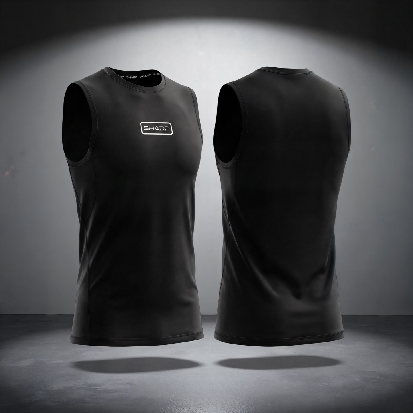 Youth Sleeveless Compression Shirt - Black